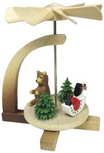 Hans Günter Flath Miniaturpyramide mit Teddy und Schaukelpferd (Hans Günter Flath 730/1) Miniatur-Pyramide mit Teddy und Schaukelpferd